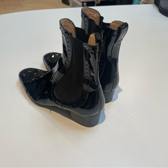 Tod's Shiny Black Patent Ankle Booties - Picture 3 of 7